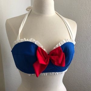 Sailor blue swim top size medium